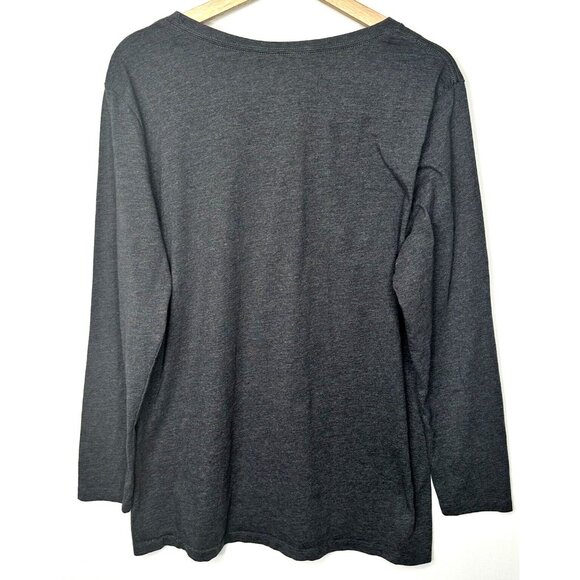 Eddie Bauer Womens Shirt Graphic Polar Bear Constellation Long Sleeve Gray 2XL - Picture 2 of 7